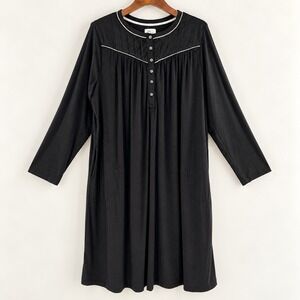 Aria Collection Coquette Goth Velvet Nightgown 2X Black Victorian Regency